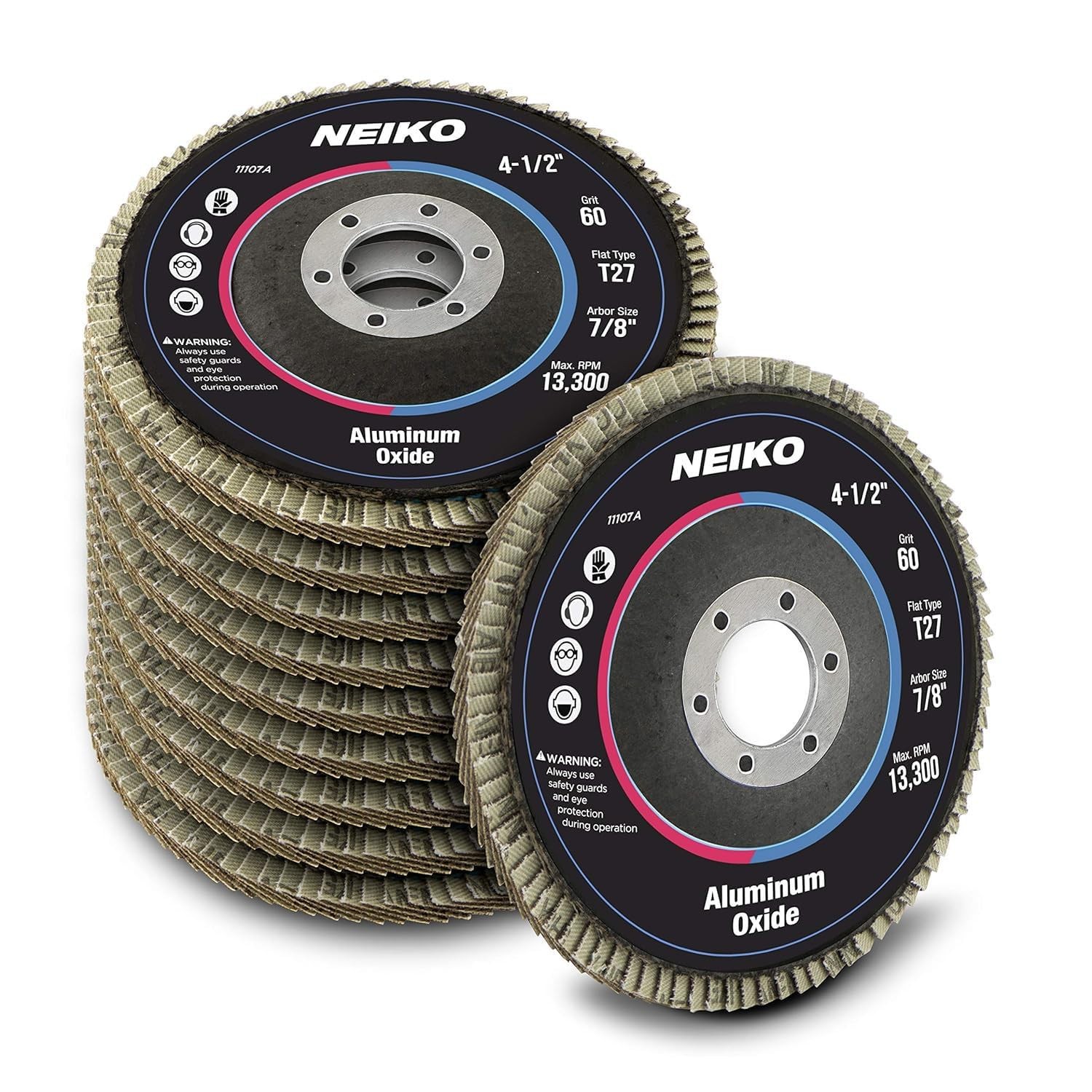 10 Pack 4.5 Inch Aluminum Oxide Grinding Discs 60 Grit for Metal and Wood