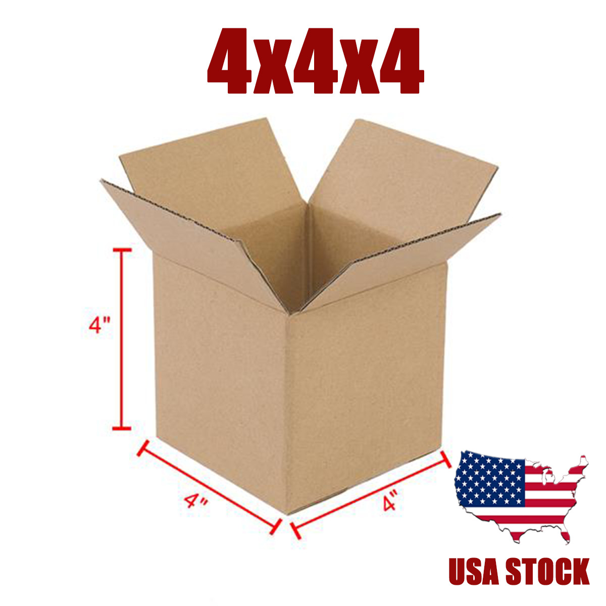 100x 4x4x4 Corrugated Paper Boxes Mailing Packing Shipping Cardboard Carton Box