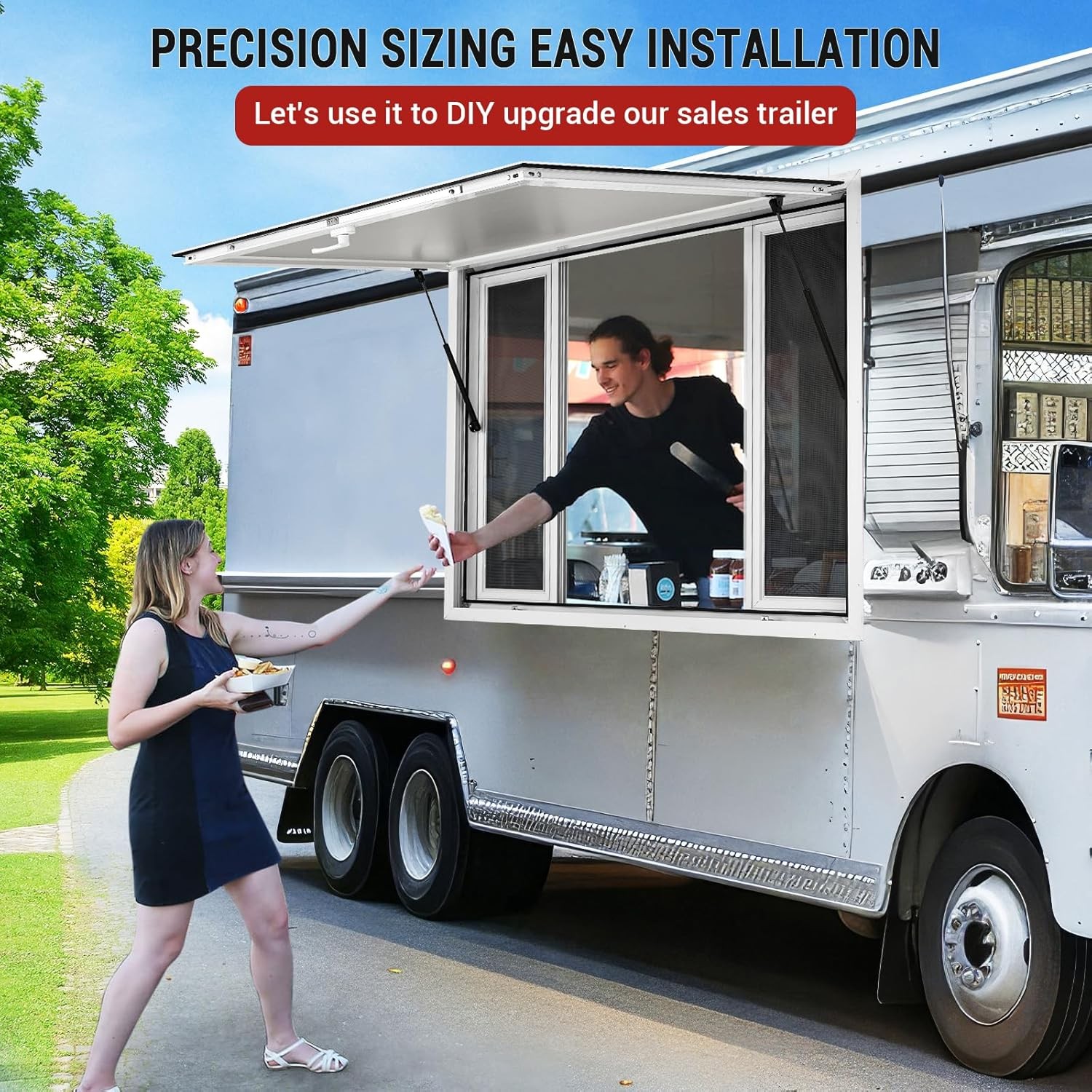 60×36/36×36/45×30/36x48in Concession Stand Serving Window Food Service Awning