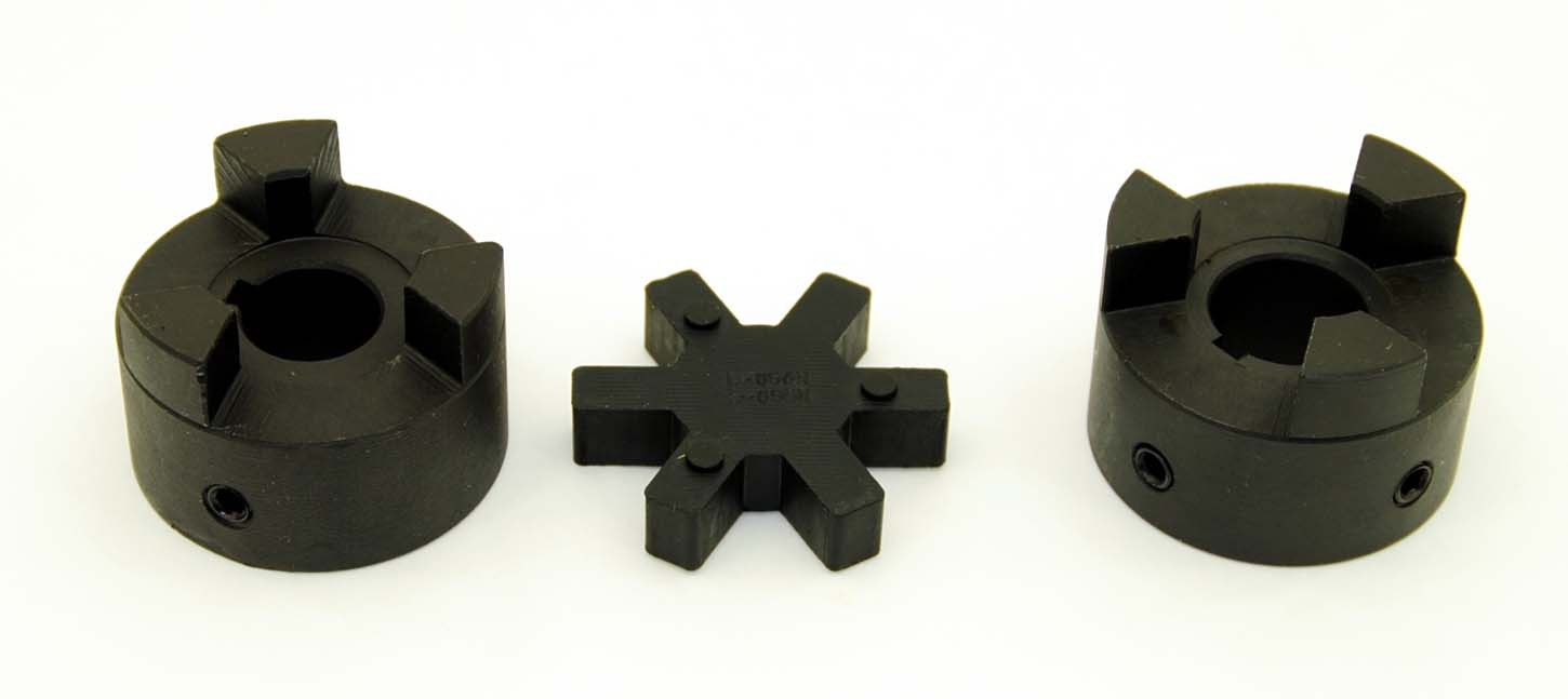 1/2″ to 3/4″ L095 Flexible 3-Piece L-Jaw Coupling Coupler Set & Rubber Spider