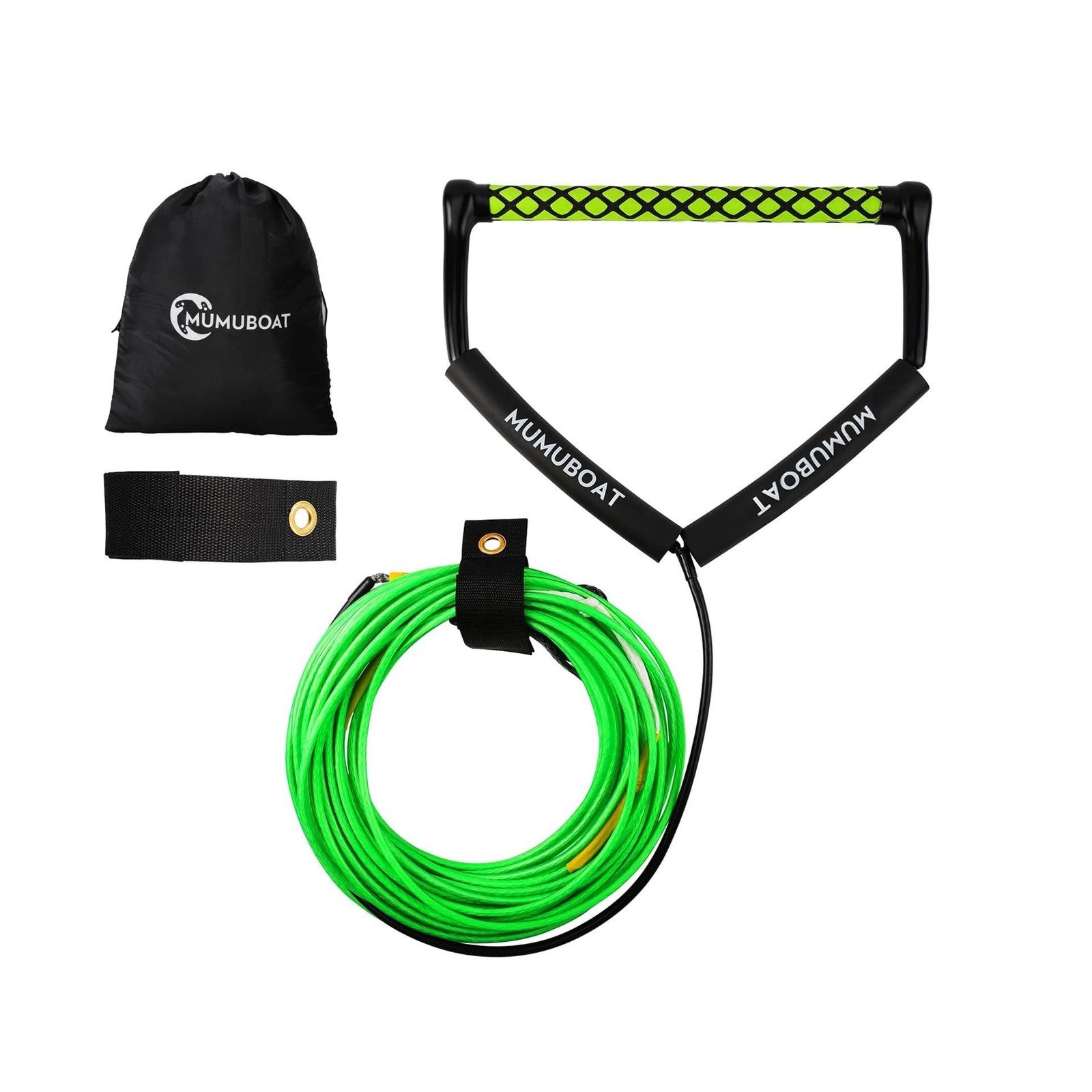 Dyneema Wakeboard Rope 75ft, No Stretch Wakeboard Rope and Handle Water Ski R…