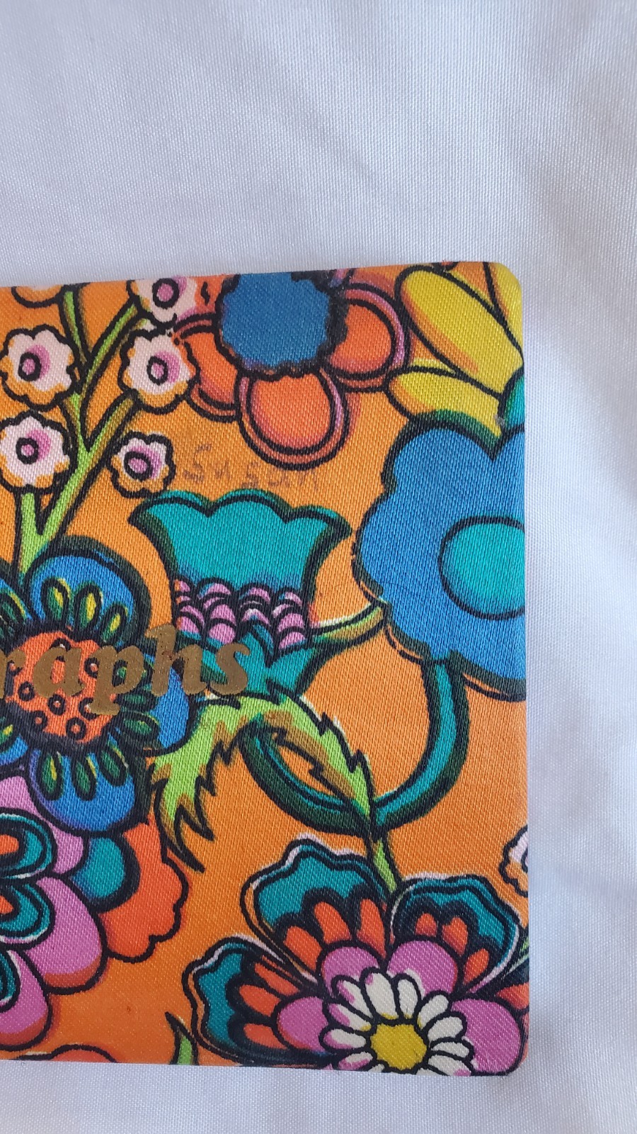 Flower Power Vintage 1970’s Autograph Book Satin Cover Flowers Hong Kong Unique