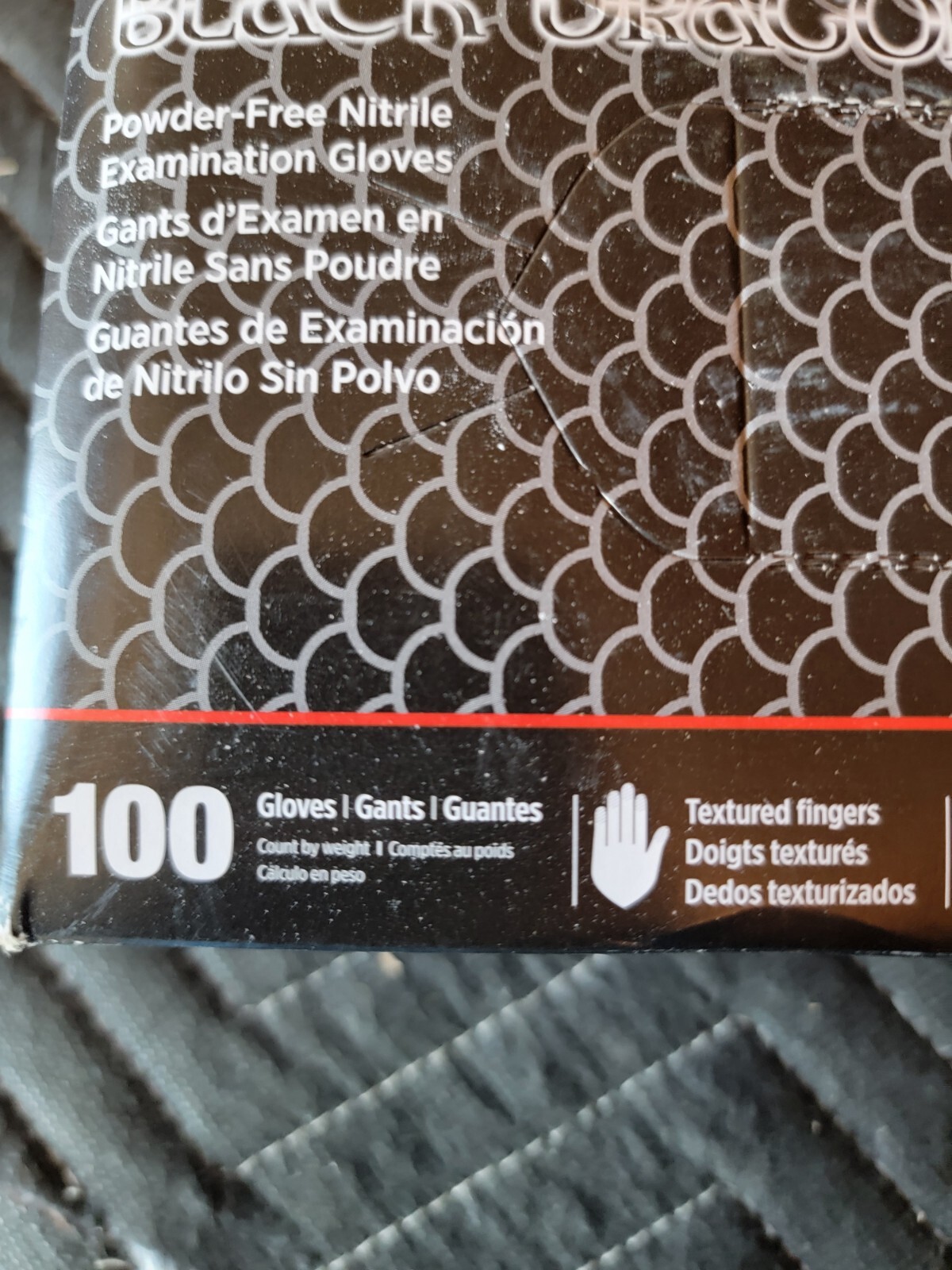 Microflex Black Dragon Zero PF Nitrile Exam Gloves XLarge, BD1005-NPF-XL.