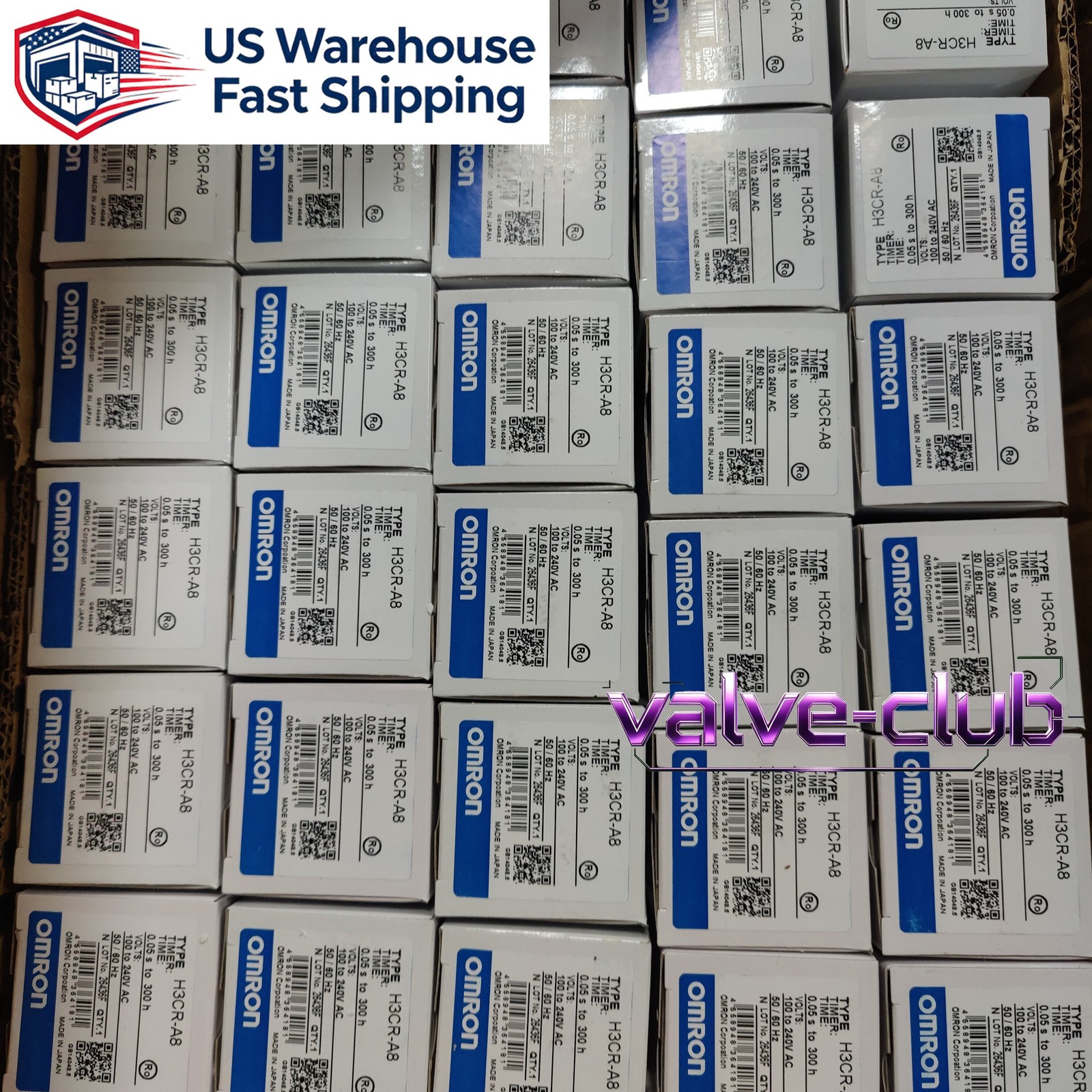 NEW Omron H3CR-A8 Multifunction Timer 1.2s to 300h 24-48VAC 12-48VDC 8 Pin