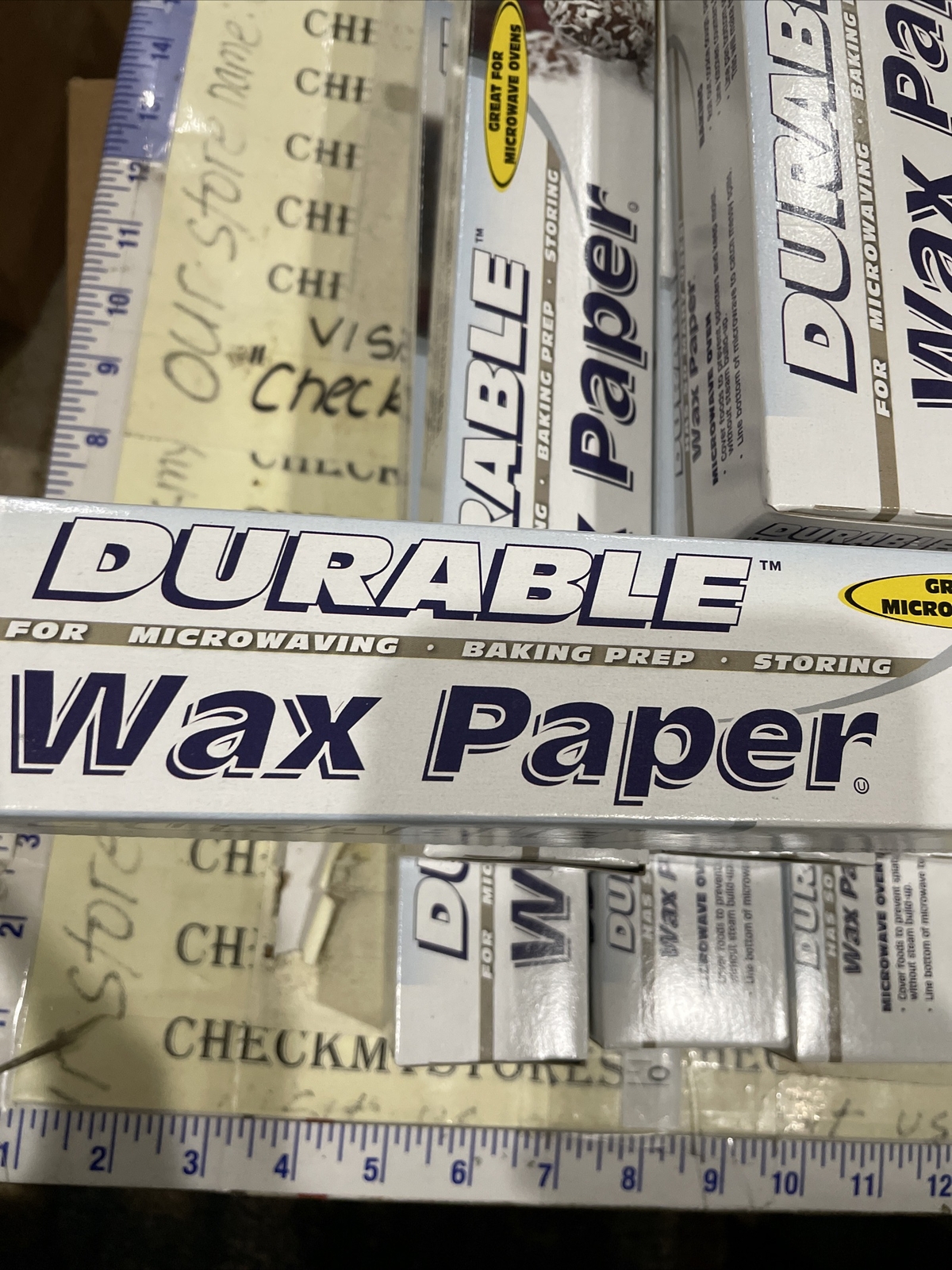 6 PACK Durable Value Waxed Paper / 75-sq. ft. roll / (12”x25yds) Each, Made USA