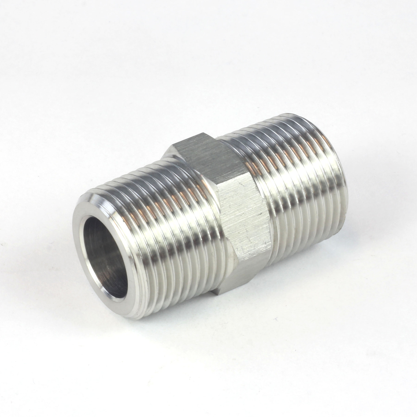 1″ NPT Male x 1″ NPT Male Hex Nipple Pipe Adapter Stainless Steel 304