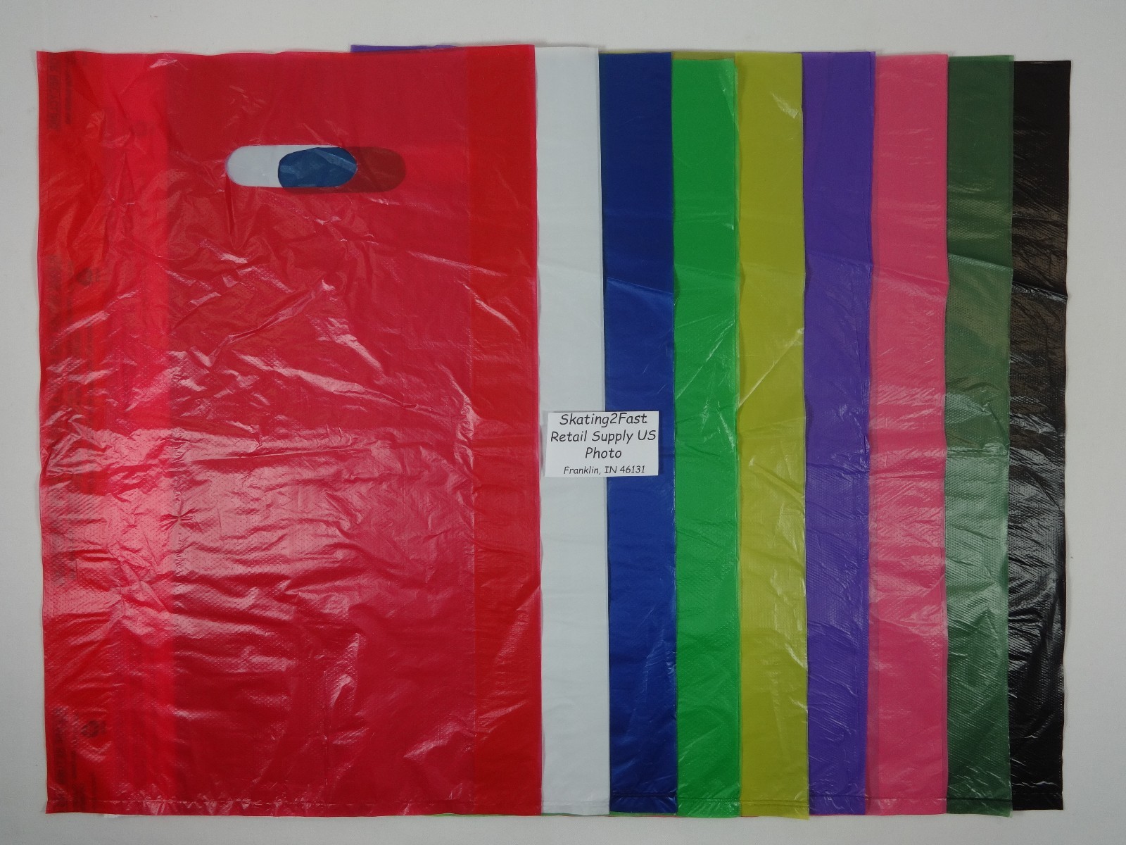 High Density Bags 12″ x 3″ x 18″ Variety of Colors & Qty. Merchandise Retail