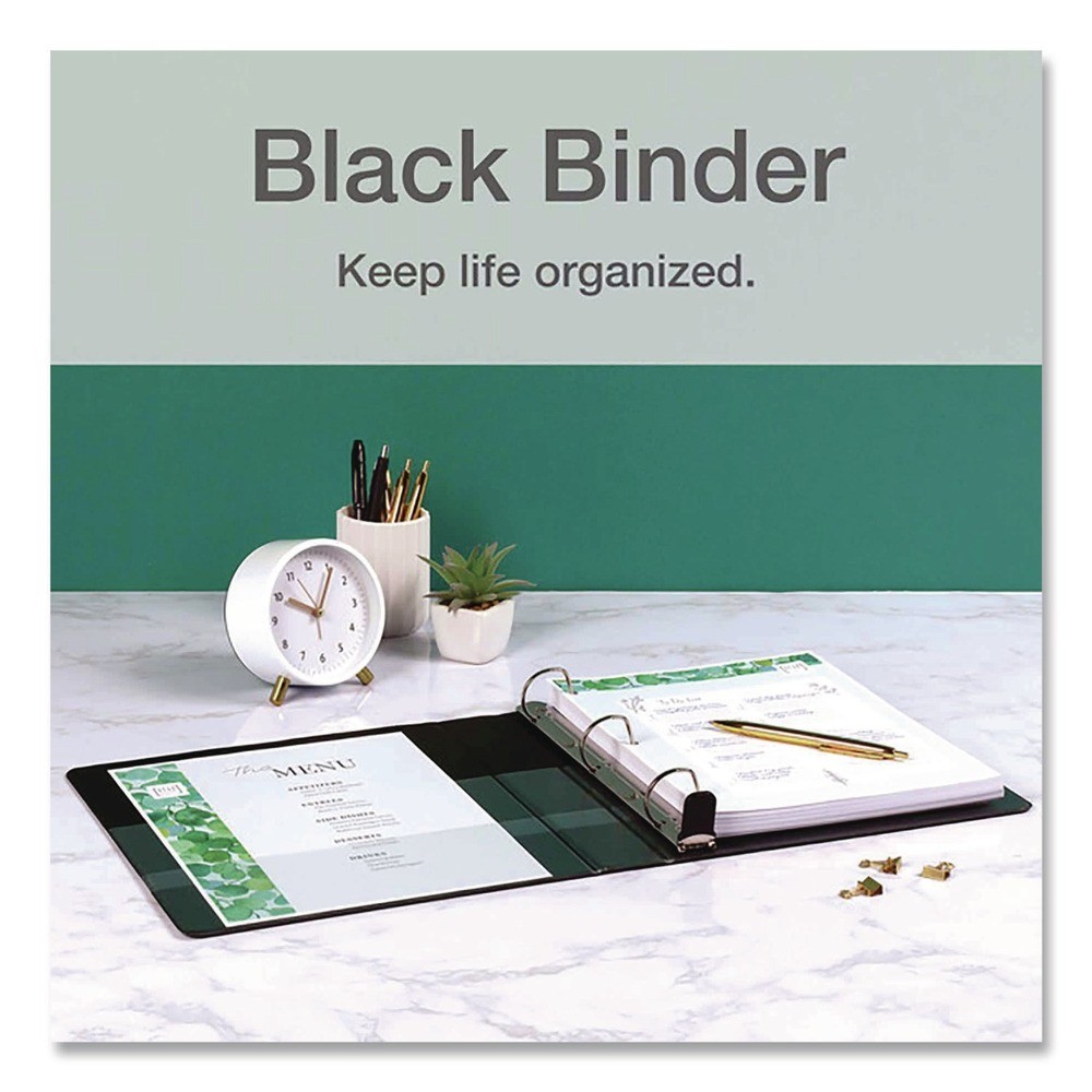 Cardinal 10341 Premier Easy Open ClearVue Locking Slant-D Ring Binder – BLK New