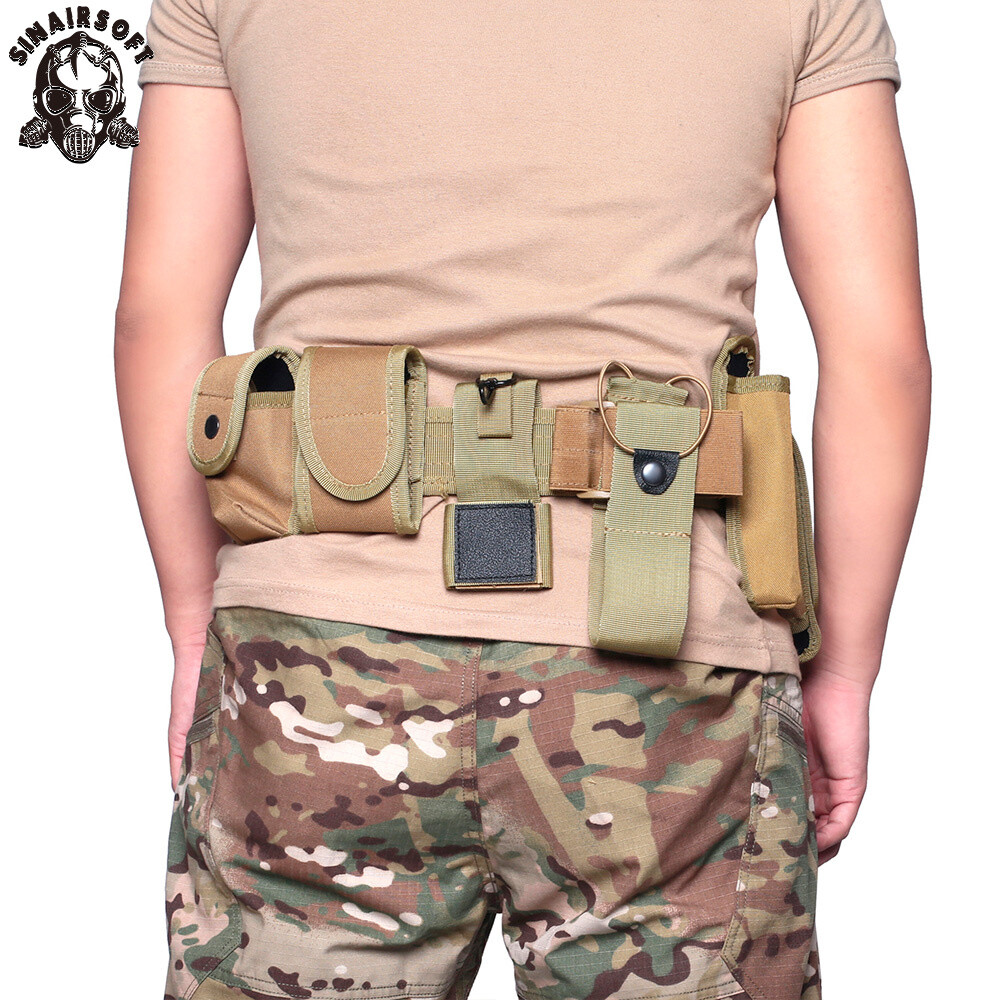 Tactical Police Security Guard Modular Law Enforcement Equipment Duty Belt TAN