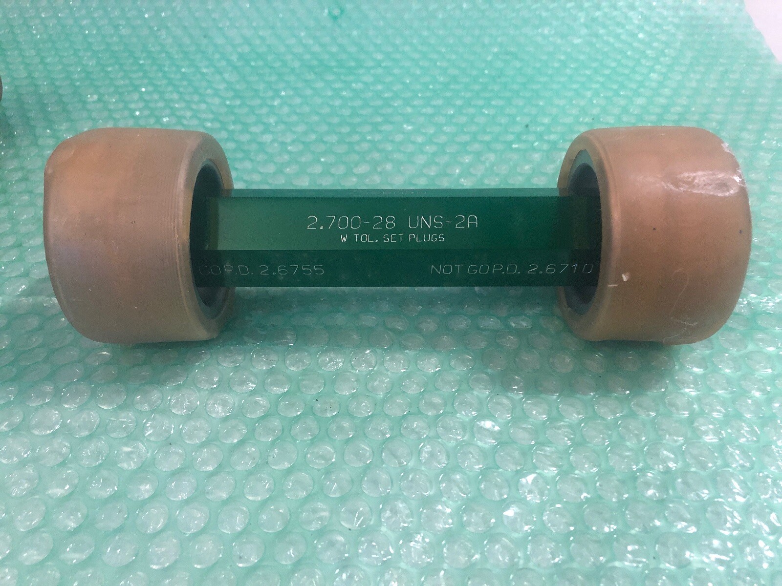 2.700-28 Uns-2A Osborn THREAD PLUG GAGE GO NO GO P.D.’S = 2.6755 & 2.6710