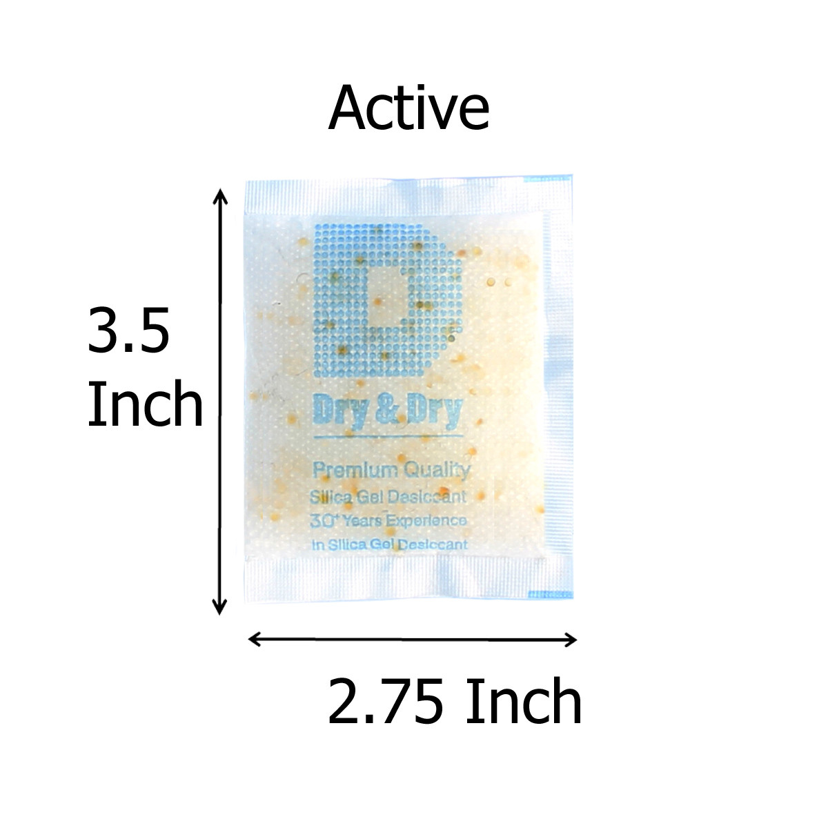 20 gram X 100 PK “Dry & Dry” Food Grade Orange Indicating Silica Gel Packets