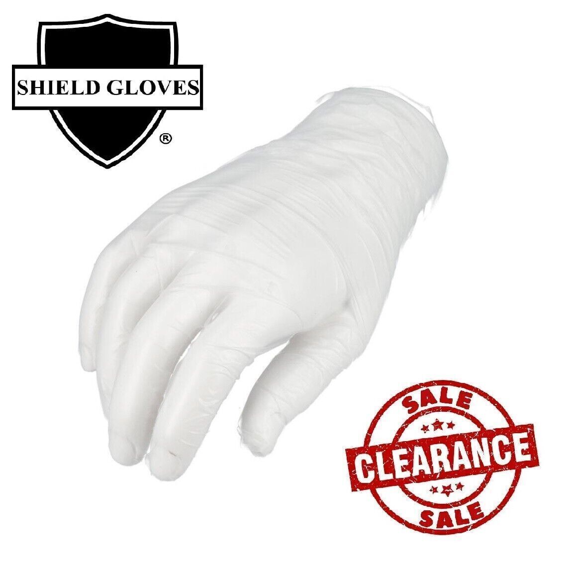 Non Latex,Vinyl Disposable Powder-Free Clear Gloves,5 MIL, Large, 1000 Pcs