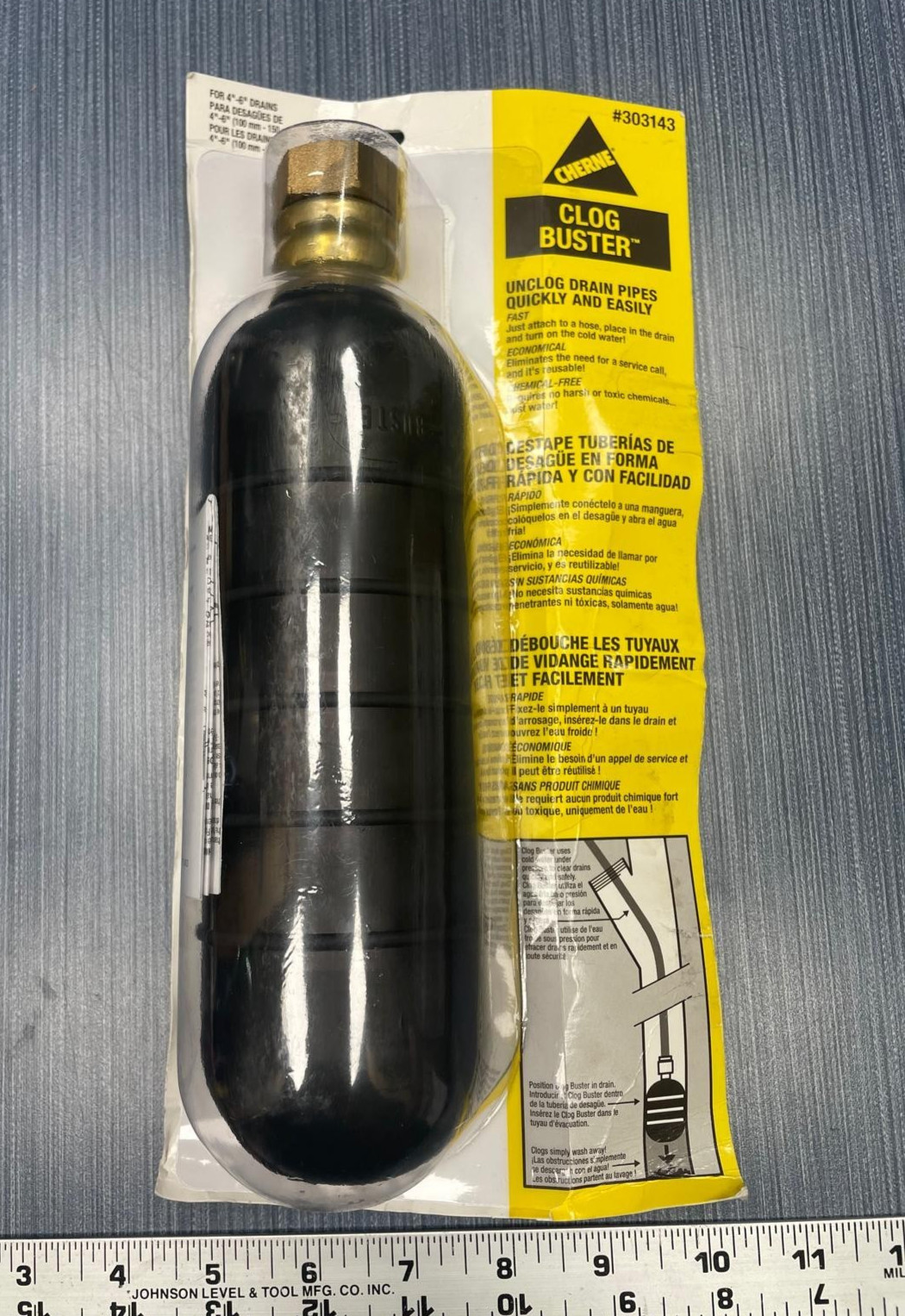 Cherne 303143 Clog-Buster 4 Inch to 6-Inch Drain Flusher