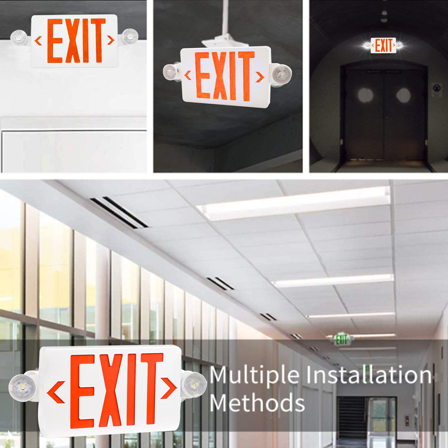 LED Exit Sign lamp & Emergency Light – Dual LED Lamp UL-94 Fire Resistance light