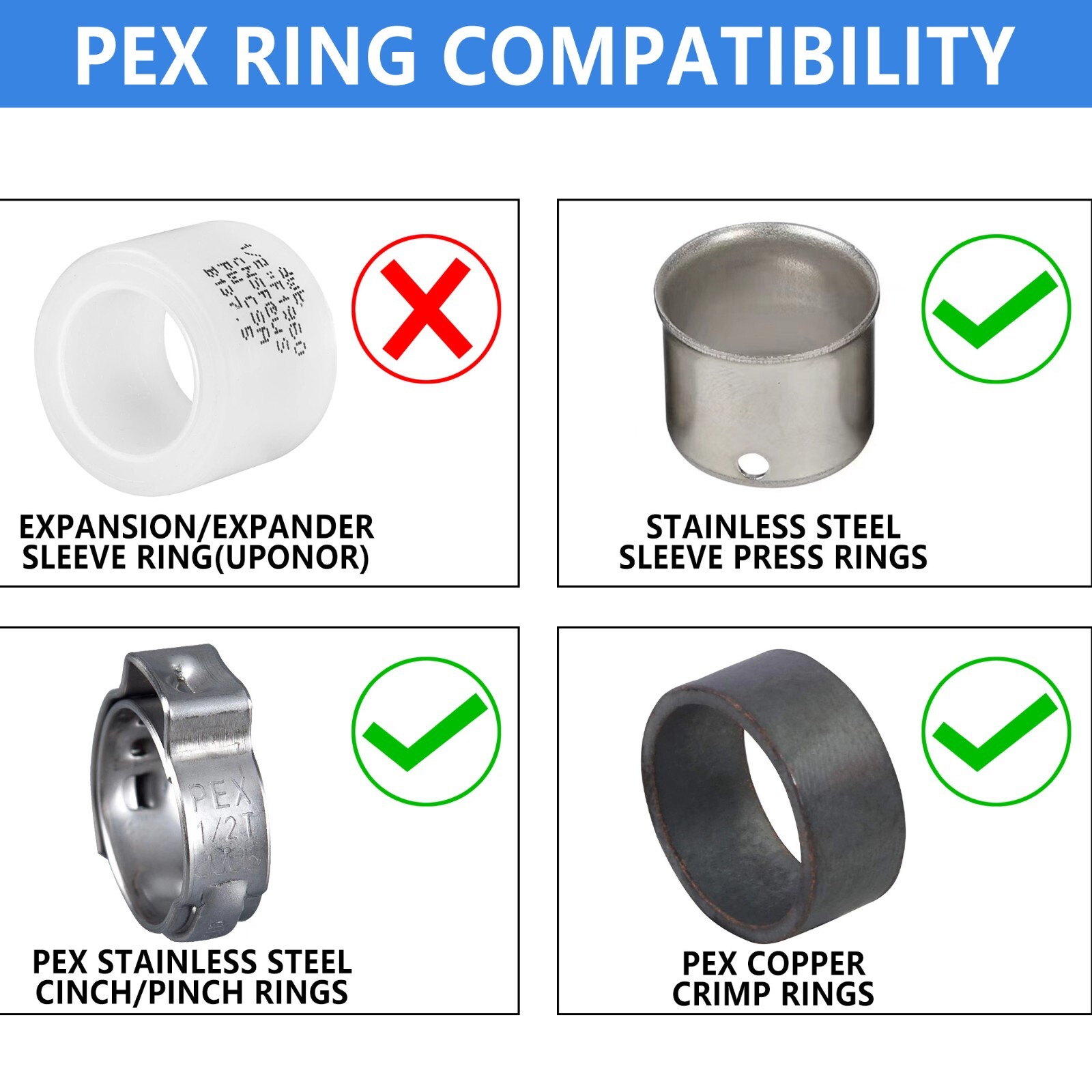 25 PCS Barb PEX 3/4″ x 3/4″ Female NPT Thread Adapter Crimp Fitting (Lead Free)