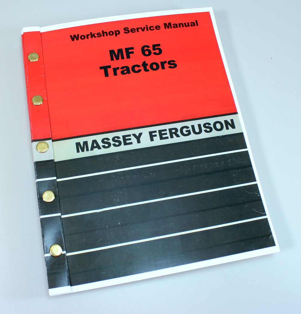 Massey Ferguson Mf 65 Tractor Service Manual Technical Repair Shop Workshop