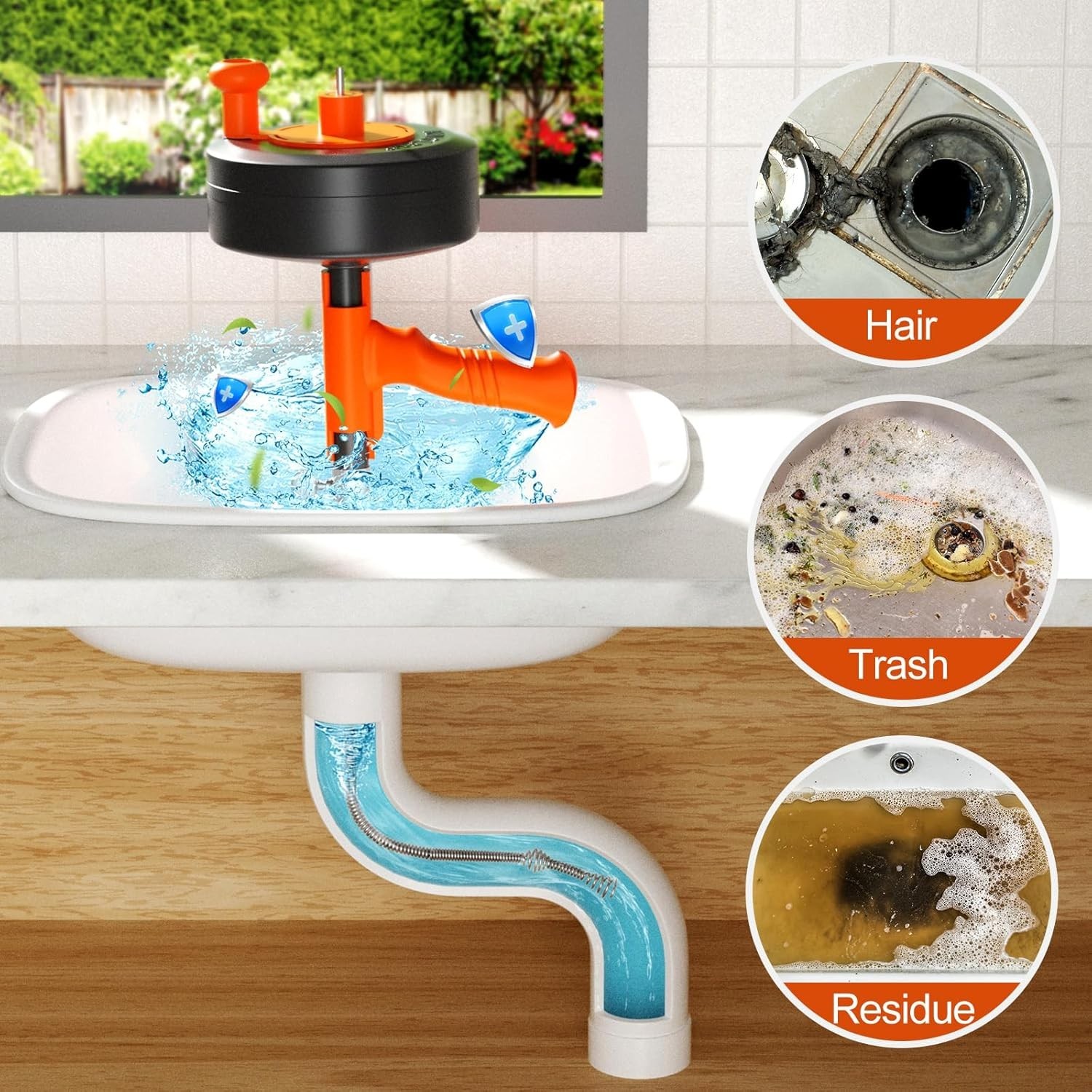25ft Drain Snake with Drill Adapter