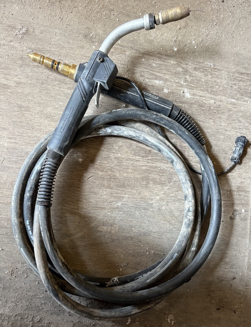 Bernard MIG Welding Gun Torch Assembly w/ Cable Hose & Curved Neck