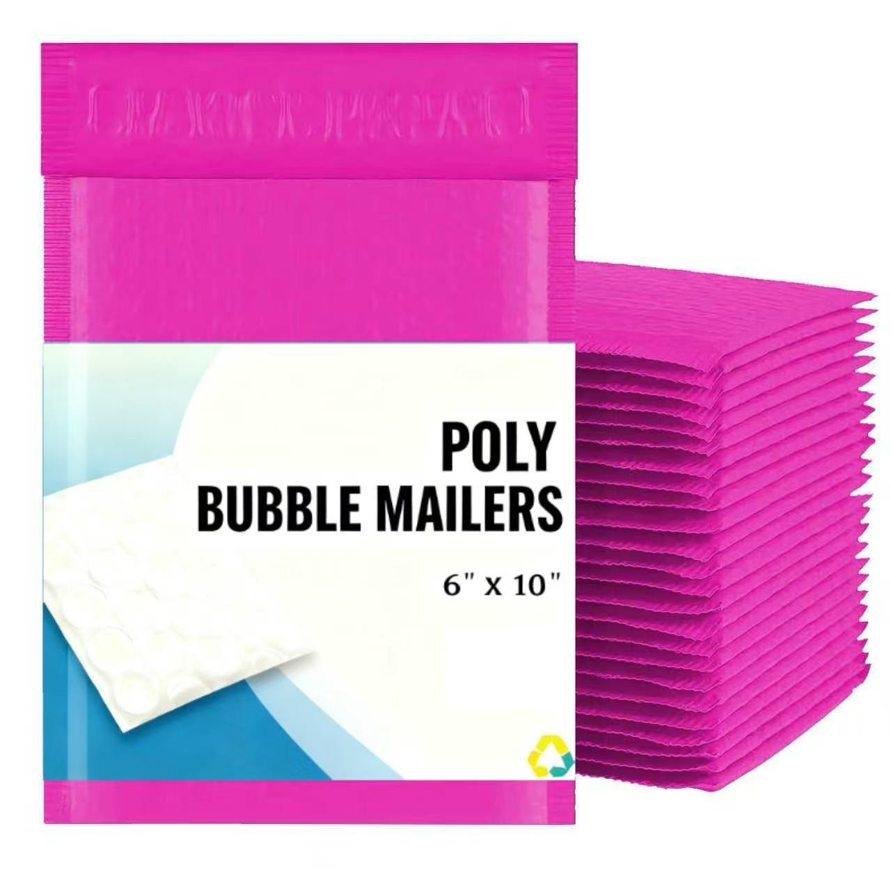 #0 6×10 (6×9) Poly Bubble Mailer Padded Envelope Shipping Bag Premium Hot Pink