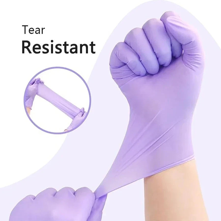 100pc Disposable Nitrile Exam 4-mil Latex Free Cleaning Food-Safe Gloves