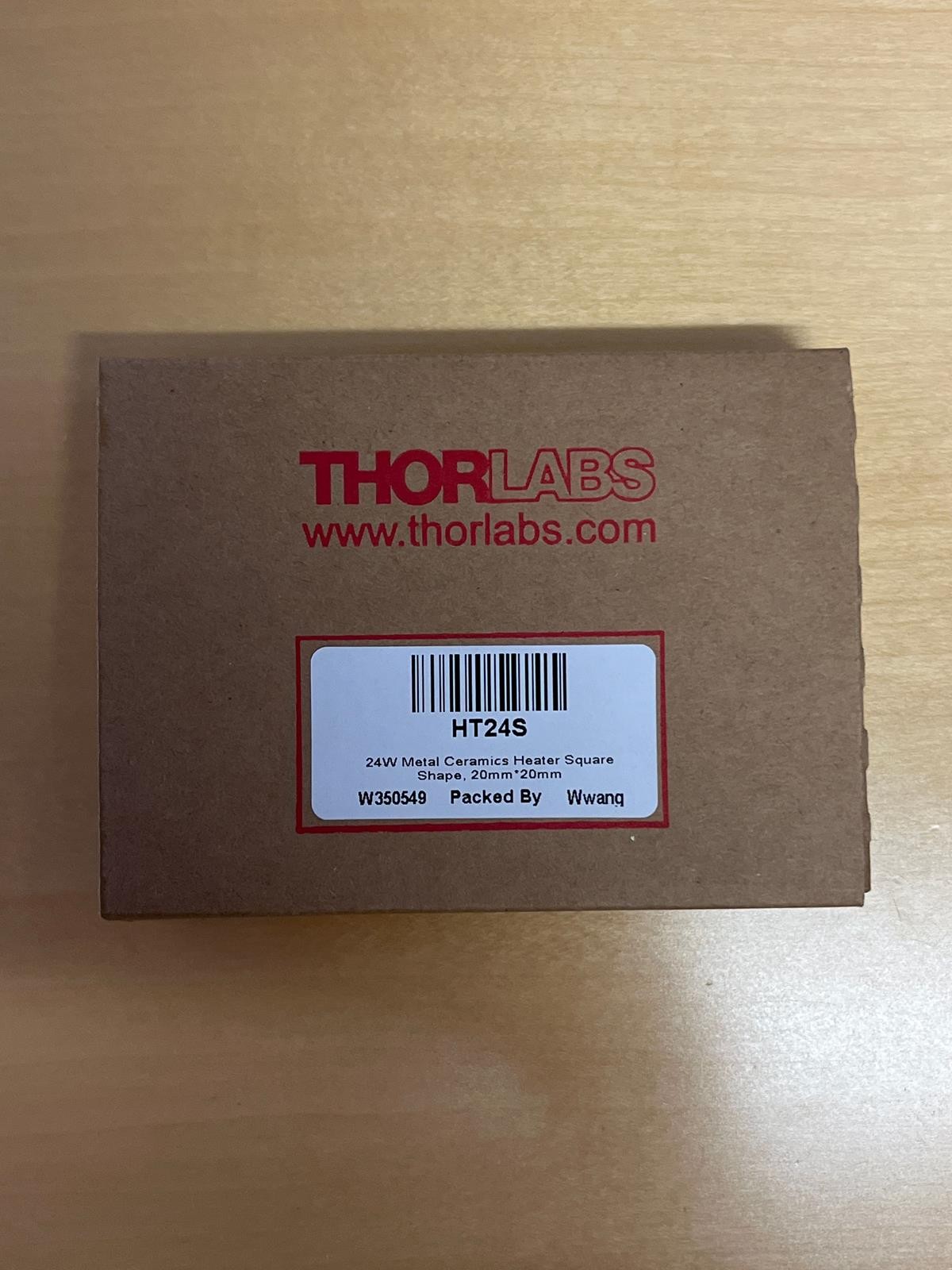 THORLABS LOT 0F 10 HT24S 24 W METAL CERAMIC HEATER 20.0 MM X 20.0 MM