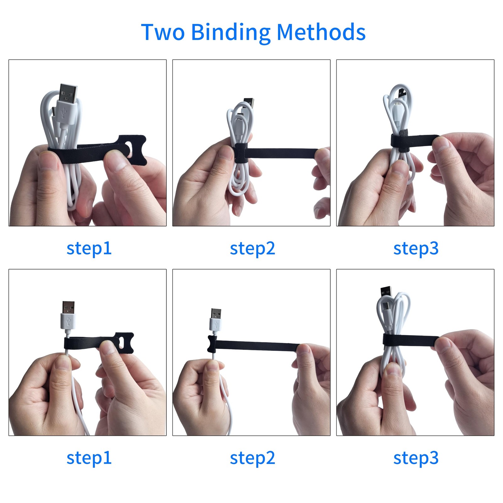 8 Inches Black Reusable Cable Ties,Multi-purpose 8inches-56PCS,