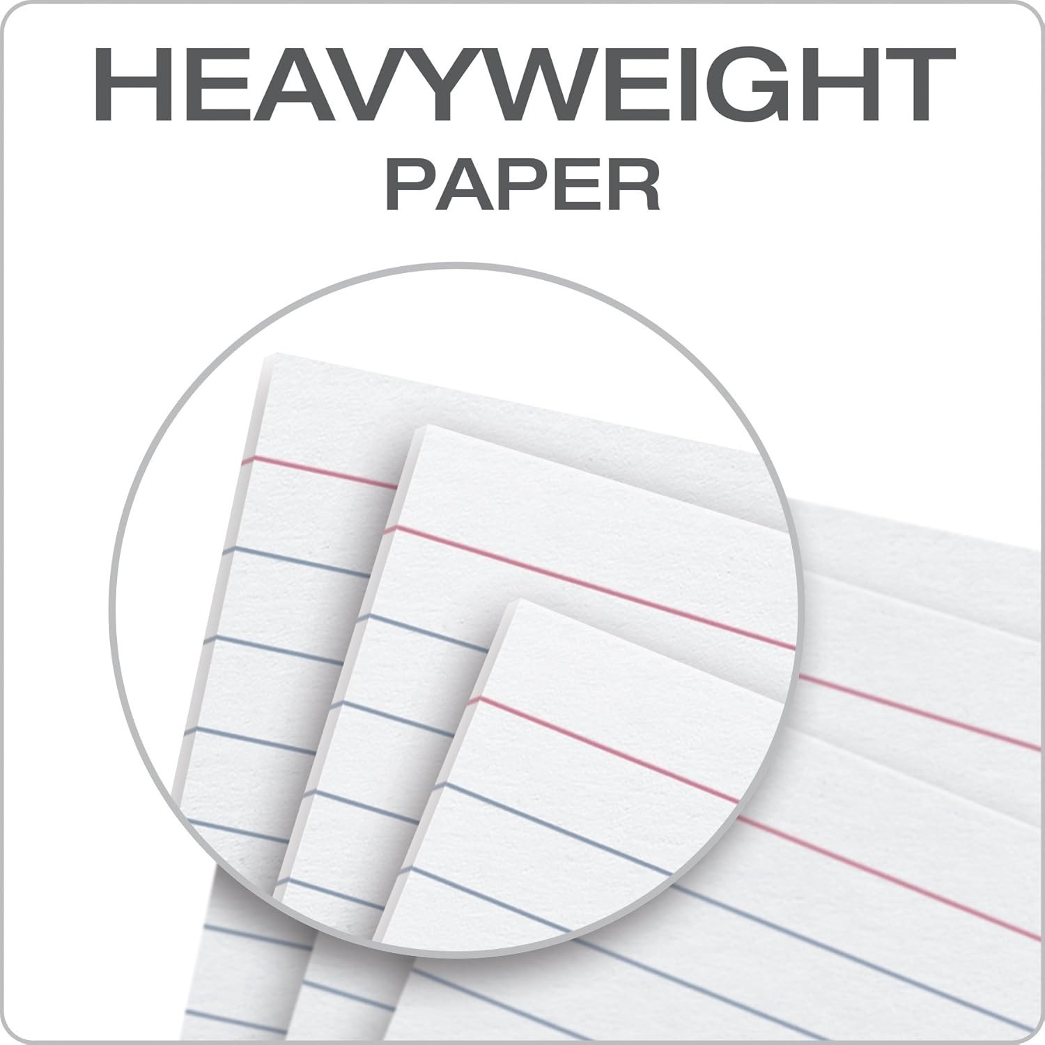Oxford Heavyweight Ruled Index Cards, 3″ x 5″, White, 100 Per Pack 63500