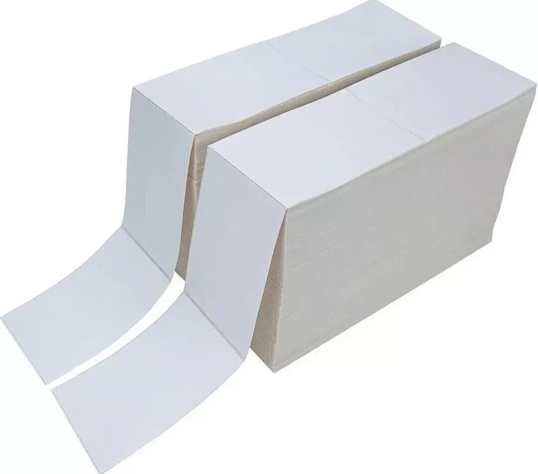 6000 LABELS 4×6 Fanfold Direct Thermal Shipping Labels ZEBRA/UPS