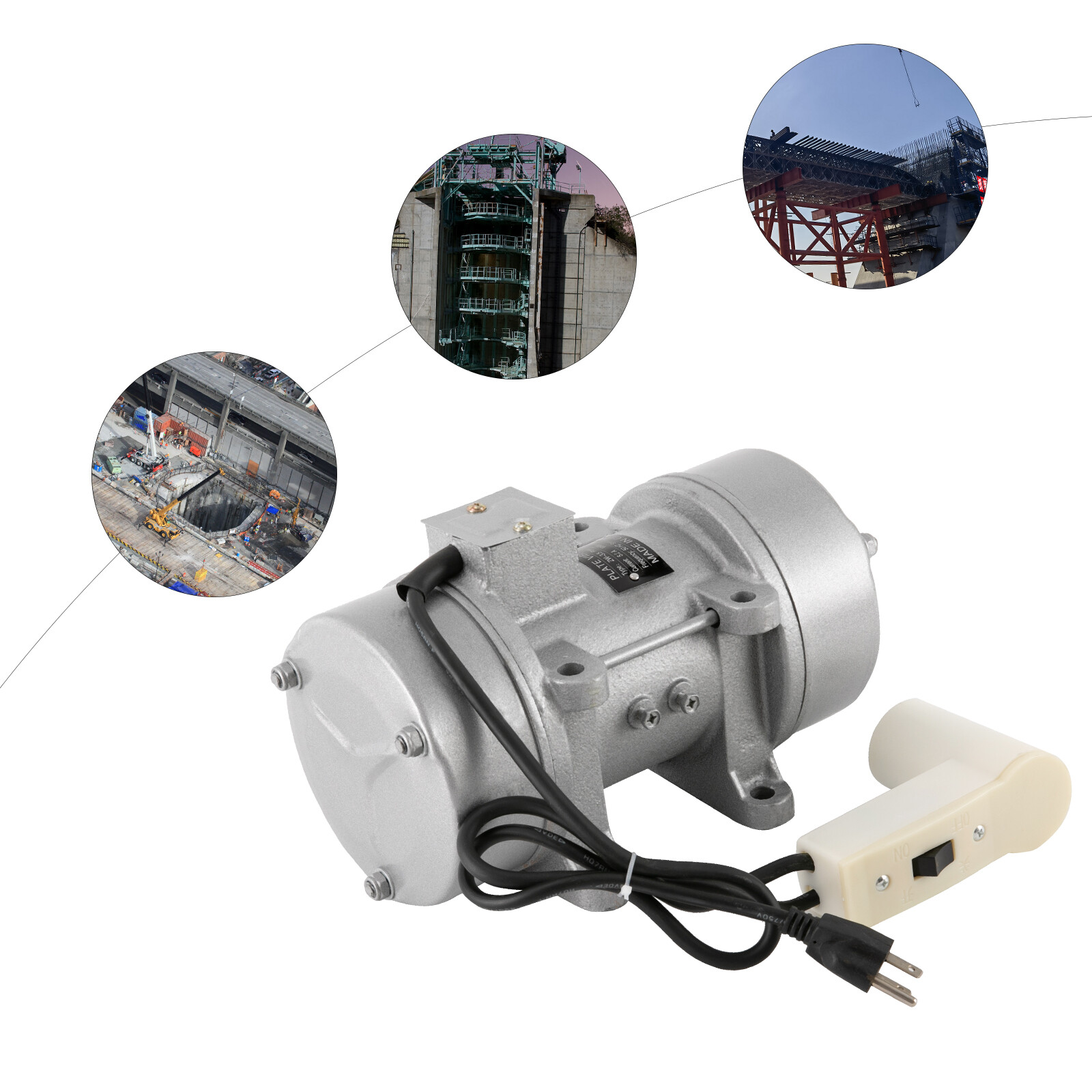750W Concrete Vibration Motor Vibrating Shaker Motor Asynchronous Attached Motor