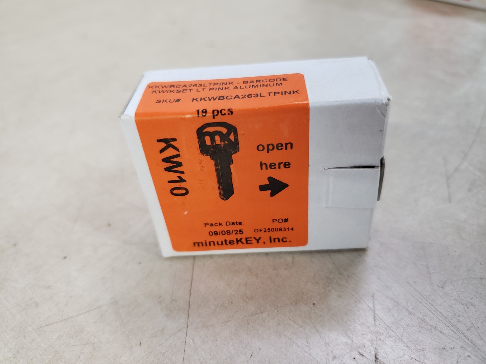 19 pcs minuteKEY Inc KW10 Kwikset Aluminum Pink Key Blanks J mK Painted