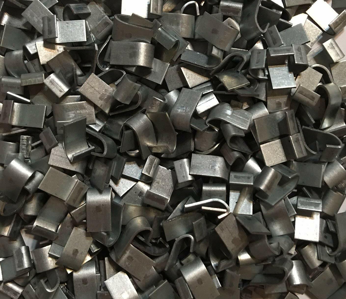 5 Lb. Stainless steel J Clips. Cage Clips for Rabbit, Poultry, Game Bird Cages.
