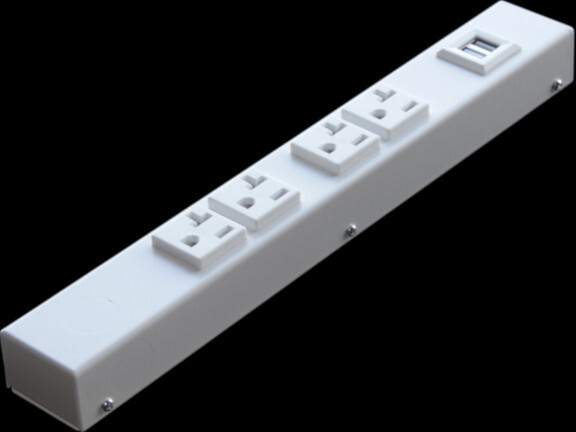 12″ 20A Hardwired Power Strip with USB, HTU104VW