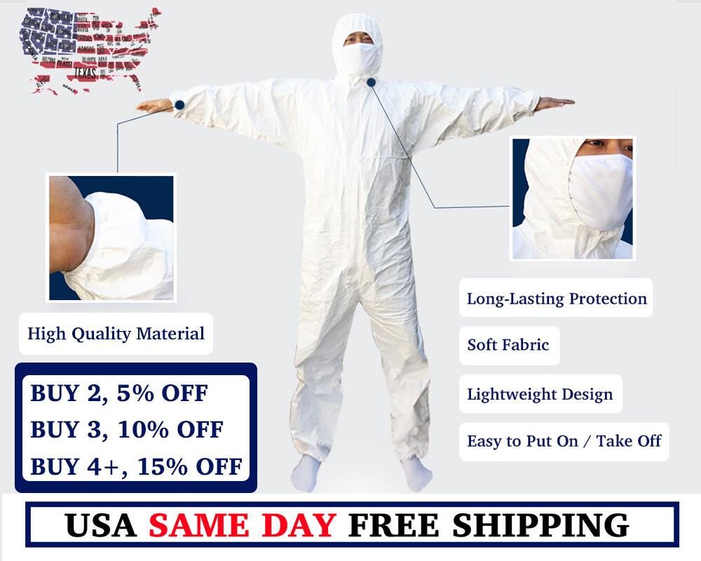 FDA-Approved Isolation Gown Reusable High Quality Material | Water/Dirt Proof