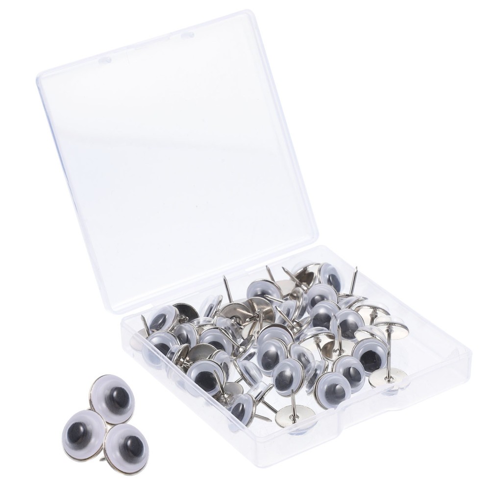 50Pcs Decorative Eye Shaped Pushpins Multi Function Thumb Tacks for Home Use