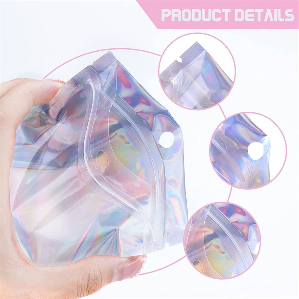 Resealable Smell Proof Bags Clear Ziplock Food Storage Bag Foil Mylar Pouch
