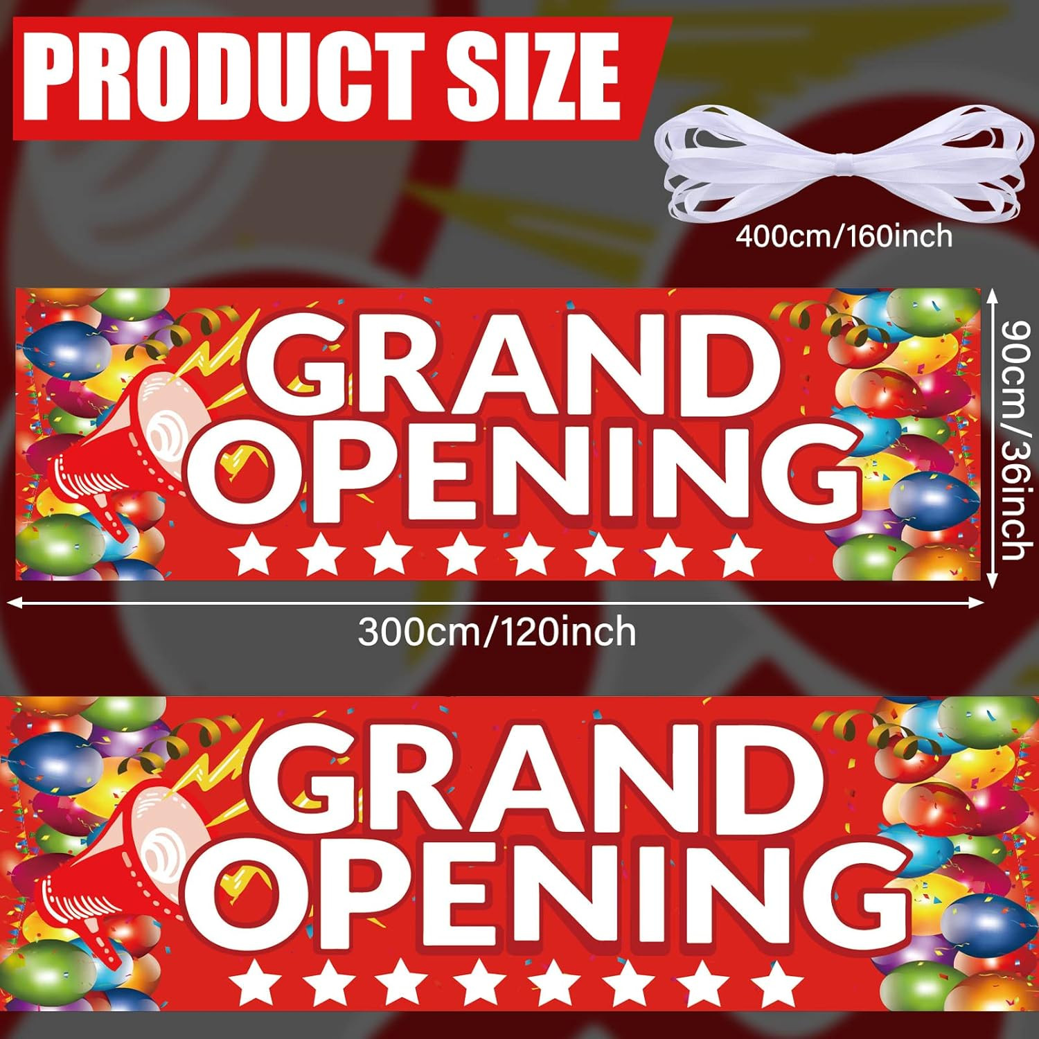 Grand Opening Banner New Store Grand Opening Sign and Rope Oxford Cloth Grand
