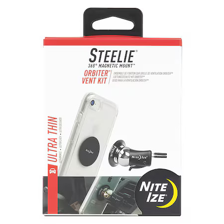 Nite Ize Stovk-01-R8 Cell Phone Car Mount Kit, Black/Silver