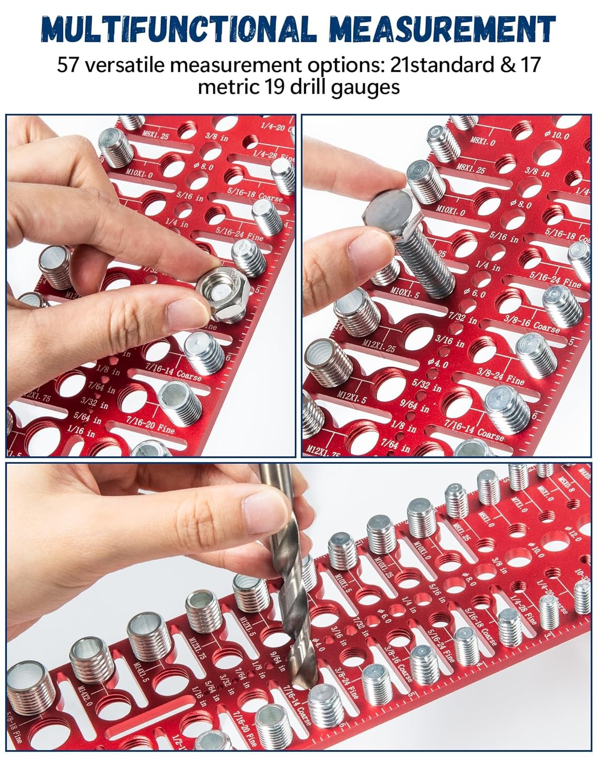 55 Nut and Bolt Thread Checker Thread Checker Standard and Metric