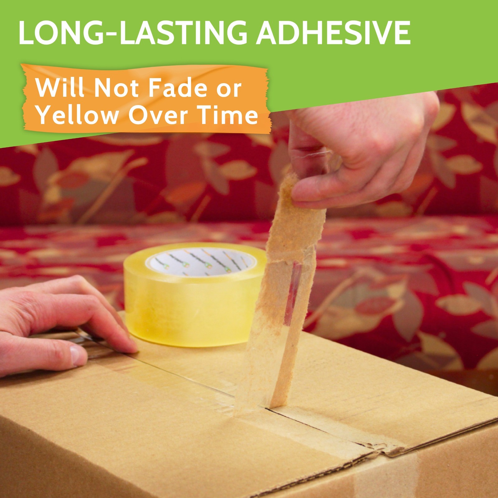 72 Rolls Carton Sealing Clear Packing/Shipping/Box Tape 1.6 Mil 2″ x 110 Yards