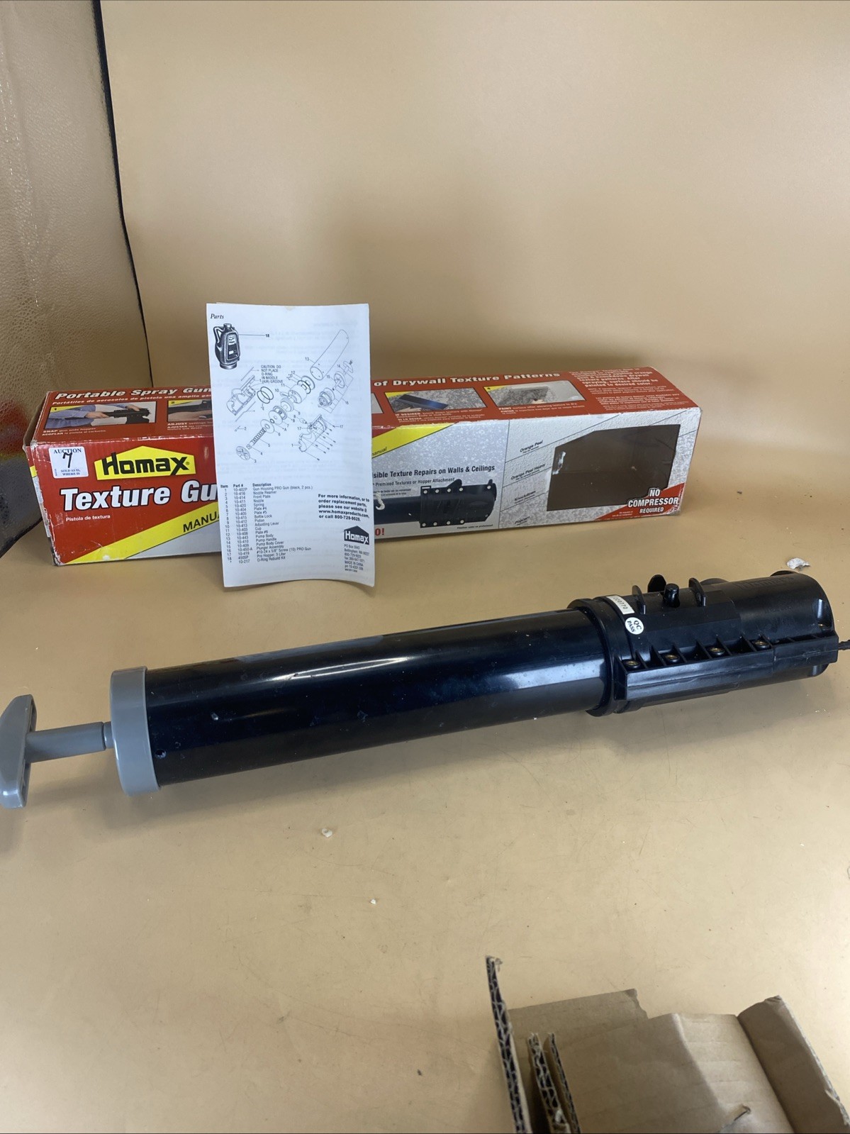 Homax 4205 Spray Texture Gun Manual Pump System / USED .