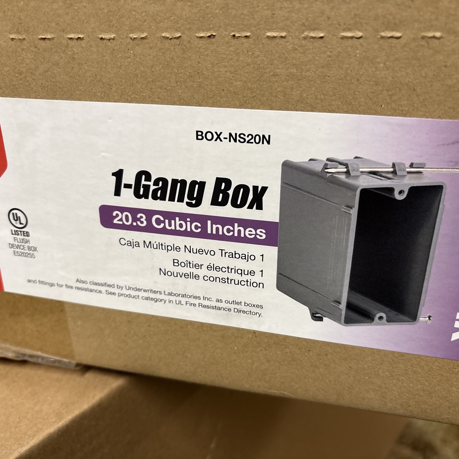 10 PACK- Gardner Bender 20.3 cu In 1-Gang New Work Electrical Switch/Outlet Box