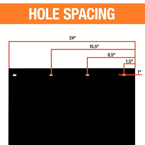 Buyers Products Rc18ppbpkgd Mudflaps, 18 In X 24 In, Polymer, Black, 1 Pr