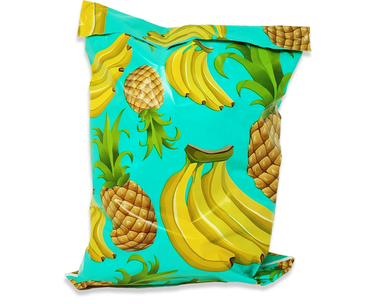 Poly Mailers 10×13 Tropical Theme Teal Pineapple Banana Shipping Mailing AQUA
