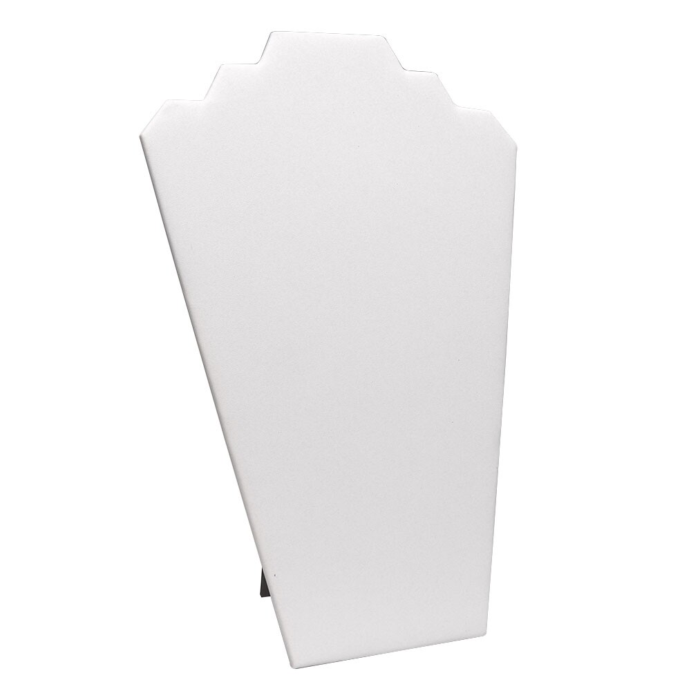 Lot of 6 White Leatherette Necklace Jewelry Display Easel Stand Necklace Easel