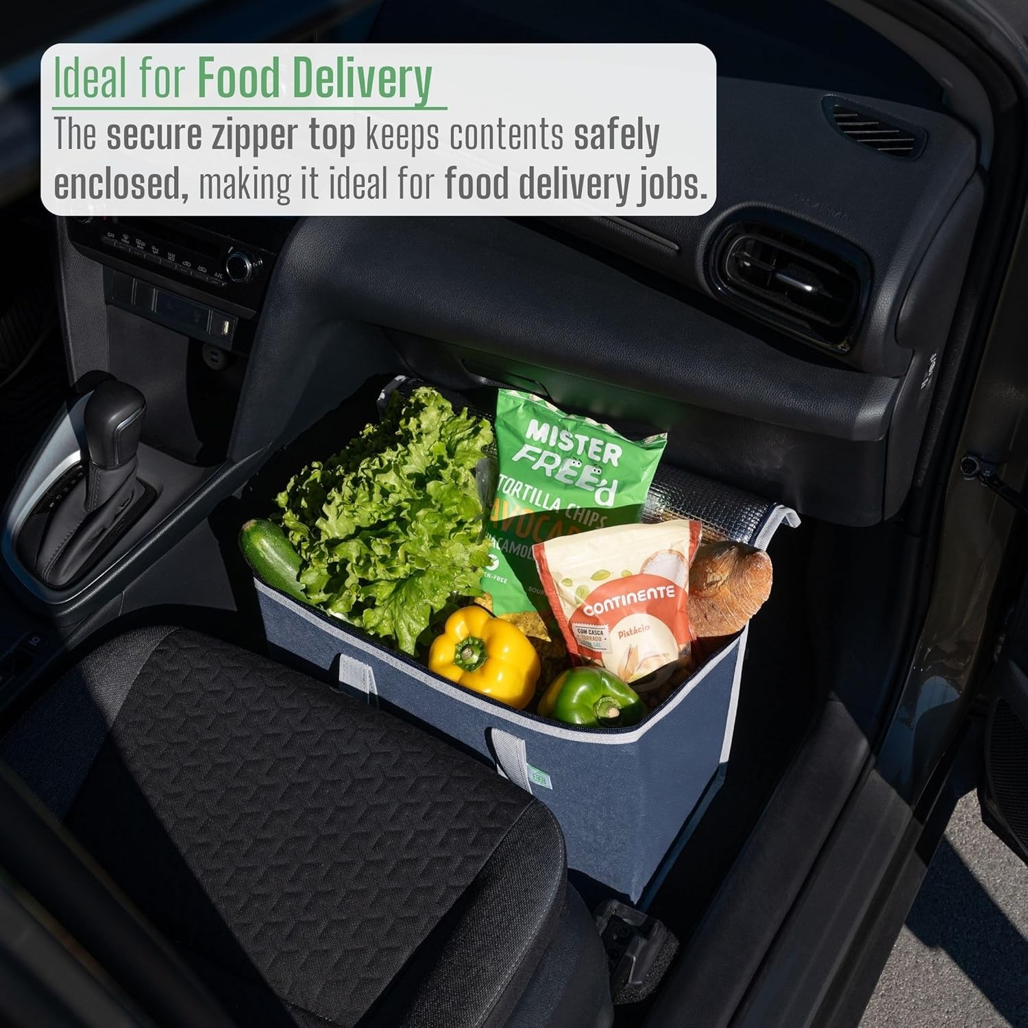 2 Pack Cooler Bag and Insulated Grocery Bags for Food Delivery, Collapsible