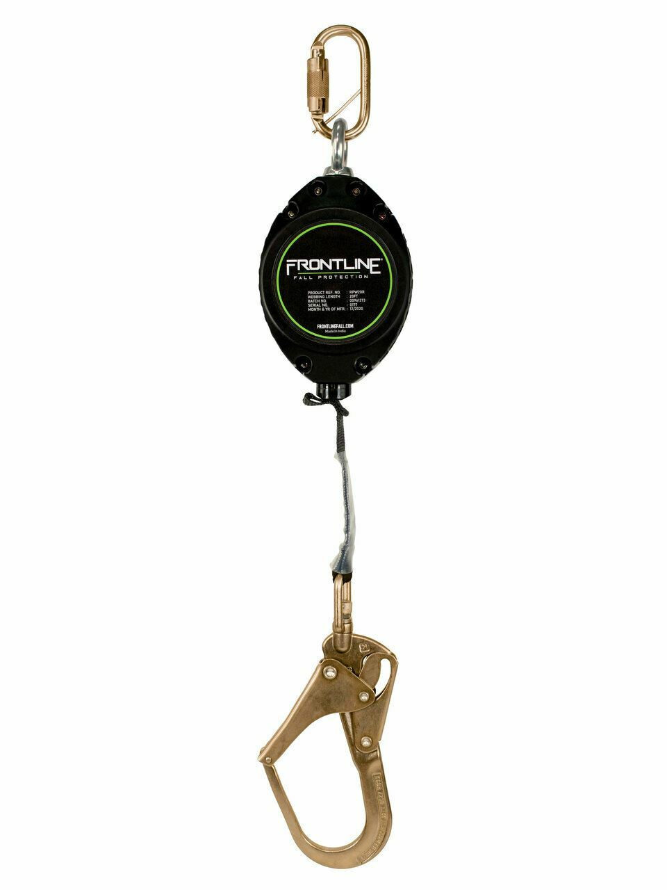 Frontline RPW20R Web Single Leg 20′ SRL with Steel Rebar Hook End