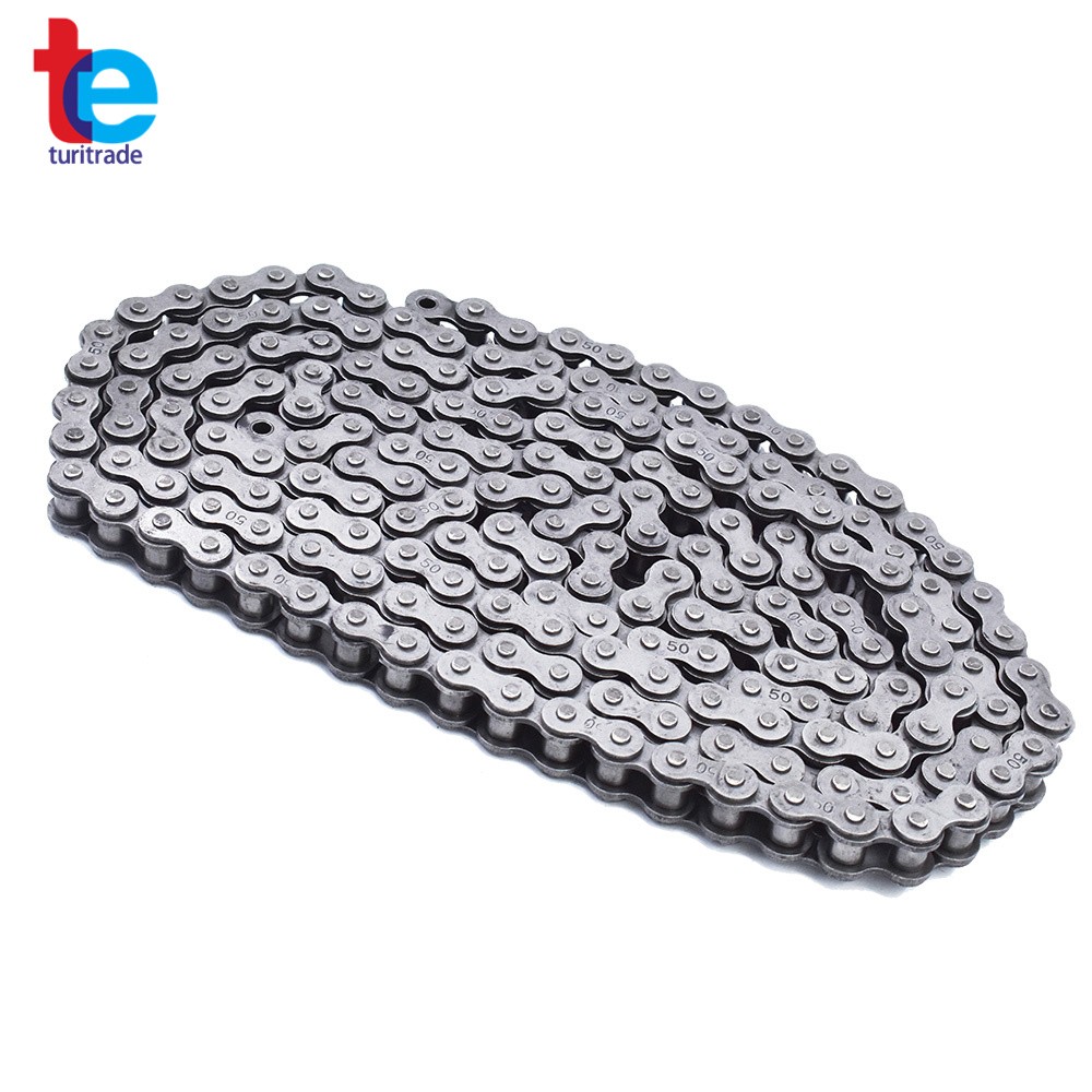 Pitch Size 0.62 #50 Roller Chain 10 Ft with 1 Connecting Links US