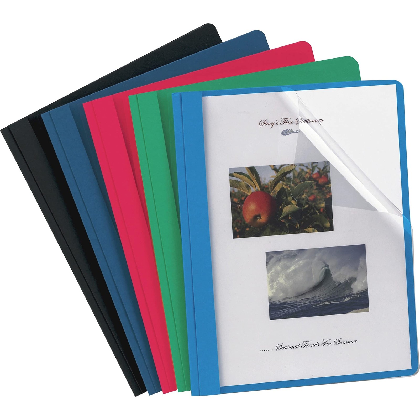 Oxford 55813EE Clear Front Report Covers, Letter Size, Assorted Colors, 25 pe…