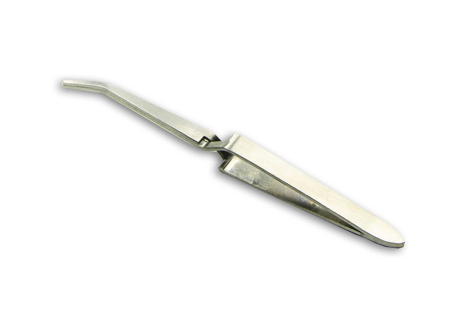 HURON Precision Tweezers, 45 Degrees Cross-Lock, 5.75 In standard, Silver