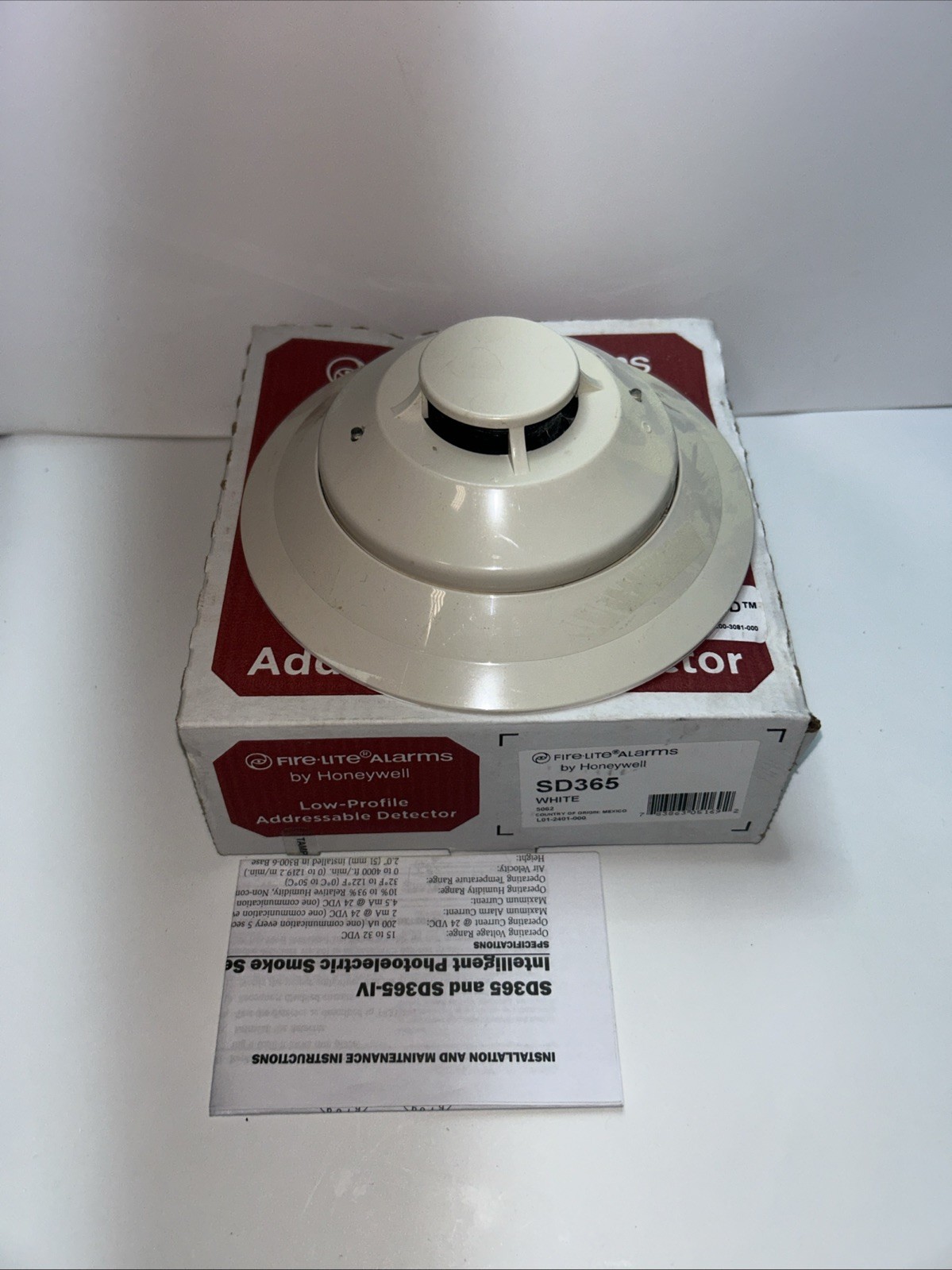 SD355 Fire-Lite Photoelectric Addressable Smoke Detector With Base -Honeywell